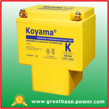 Batterie de moteur à haute capacité 19ah 12V (KB16A)